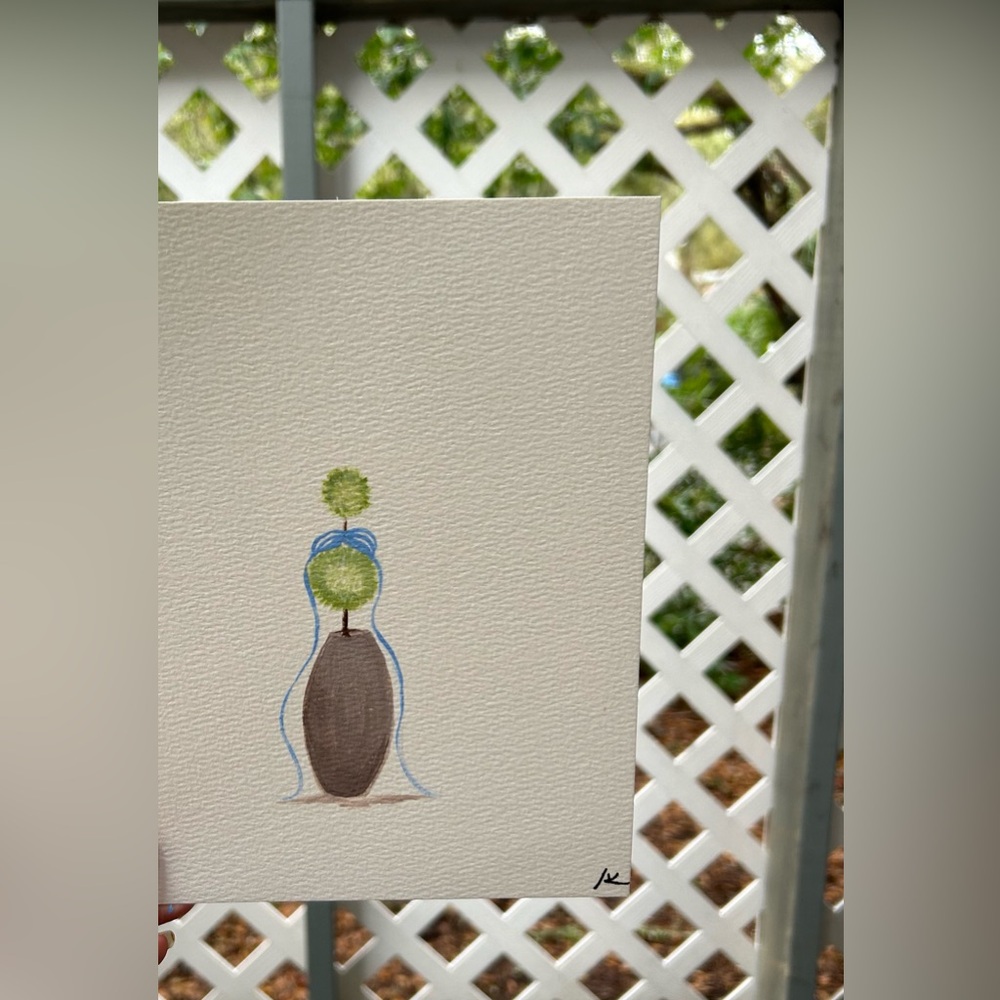 Topiary tree painting